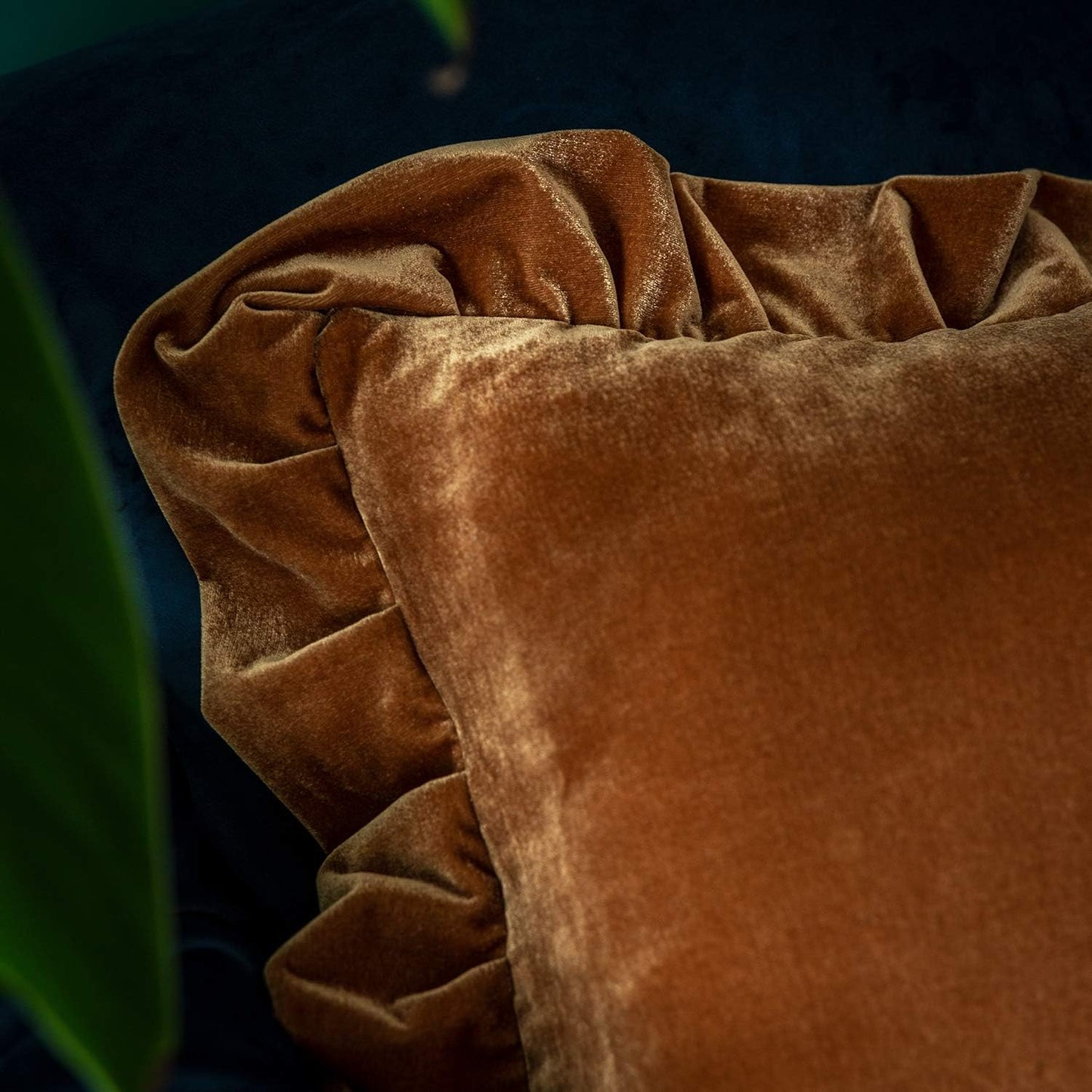 Glory Season Velvet Throw Pillow Cover Soft Decorative Luxurious Solid Square Cushion Case for Sofa Couch Bedroom Farmhouse,Pack of 2, 18 x 18 Inches, Golden Camel