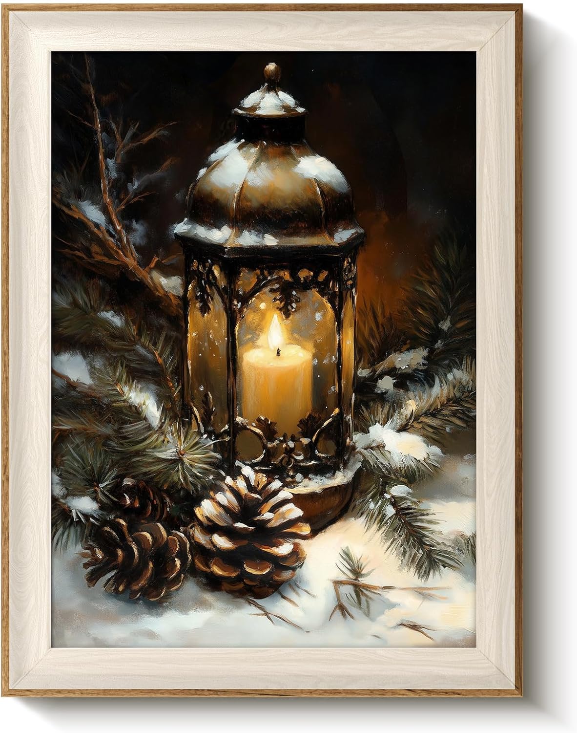 Framed Wall Art for Living Room, Swan Art Canvas Prints, Vintage Home Decor, Animals Painting Picture, Bathroom Wall Decor Gifts for Friends or Family - 12L x 10W